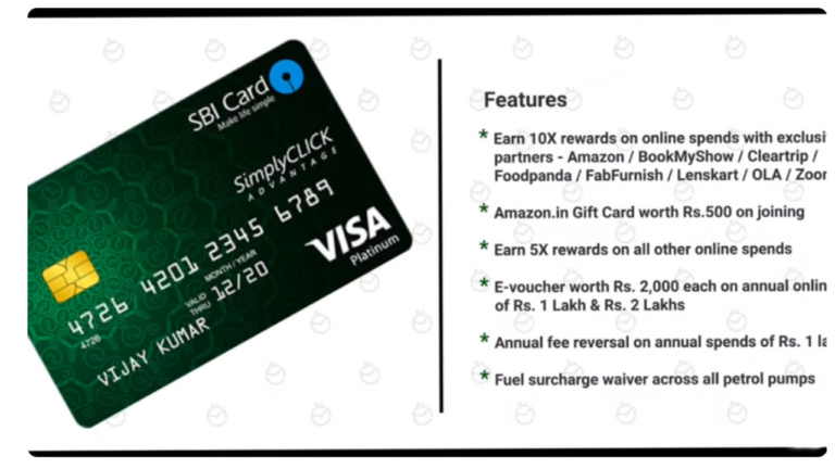 Sbi simply click credit card reward